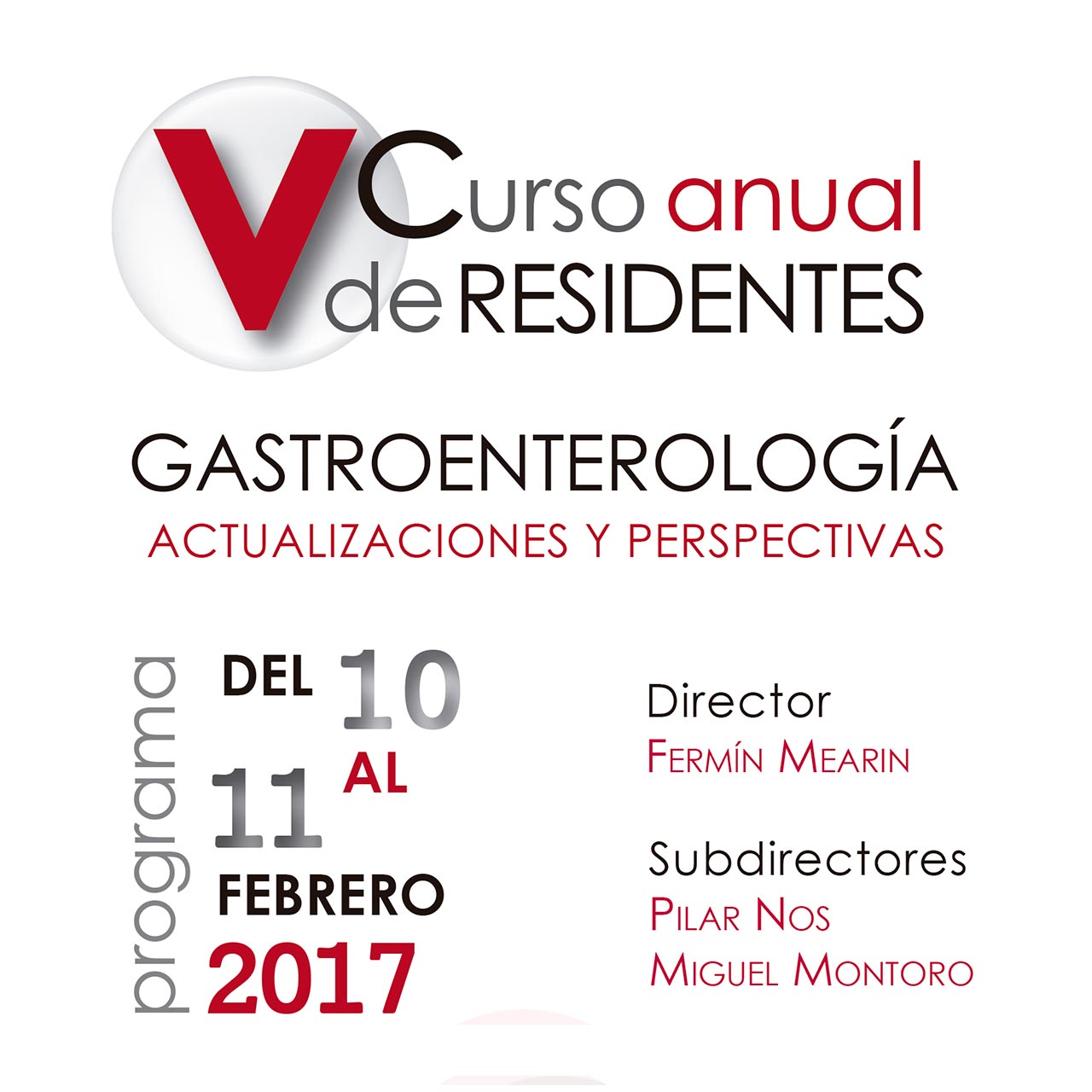 Curso de actualizaciones y perspectivas en gastroenterología (V Edición)